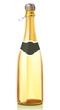 Glass bottle with gold Champagne wine Glass bottle with gold Champagne wine