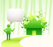 Green living / green house - environmental concept