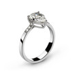 Photo: White gold ring with white diamonds and one big pear-shaped diam White gold ring with white diamonds and one big pear-shaped diam