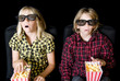 Two Kids at a Scary 3-D Movie
