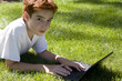 laptop on the lawn