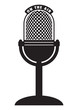 Vector retro microphone