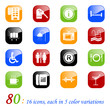 Hotel icons - color series Hotel icons - color series