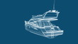 Blueprint recreational boat,seamless loop Blueprint recreational boat,seamless loop