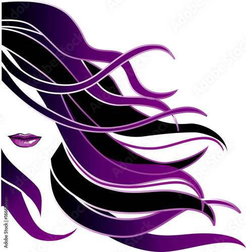 Zoom Not Available: Vector images scale to any size. Long hair