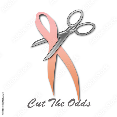 Illustration: cut pink ribbon cut pink ribbon