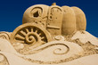 Sand castle, pumpkin