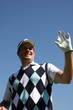 Foto: GOLF - Golfspieler mit Golfball GOLF - Golfspieler mit Golfball