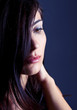 closeup portrait of beautiful brunette woman closeup portrait of beautiful brunette woman