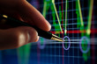 hand and pen pointer, chart