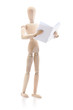Pantin debout lisant un journal Pantin debout lisant un journal