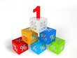 1 Percent - pyramid cube - Objects over white 1 Percent - pyramid cube - Objects over white