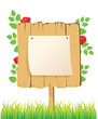 Vector wood with roses