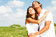 Couple looking at sky