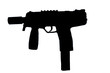 Vektor: Maschinenpistole-Uzi-freigestellt Maschinenpistole-Uzi-freigestellt