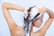 Woman taking shower