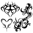 vector illustration tattoo design set vector illustration tattoo design set