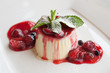 panna cotta dessert with wild berry sauce panna cotta dessert with wild berry sauce