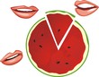Watermelon and smiles. Vector Watermelon and smiles. Vector