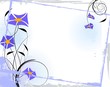 Blue floral frame Blue floral frame