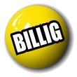 Billig Shop Symbol Button, High Quality, Easily Editable.