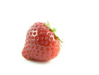 Red beautiful strawberry isolated on white