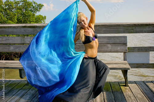 Photo: sitting dancer with veil sitting dancer with veil
