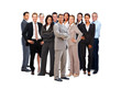 Foto: Large group of business people standing on white background Large group of business people standing on white background