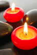 red candle light