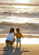 mon and son at sunset mon and son at sunset