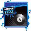 eight ball on blue grunge background eight ball on blue grunge background