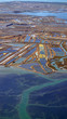 Les marais salants de l'ile de Ré vu du ciel