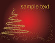Abstract golden christmas tree