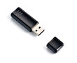 black usb flash drive isolated on white with shadows