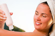 Portrait of beautiful woman after spa