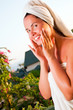 Portrait of beautiful woman after spa