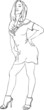 vector - latina dancer isolated on background