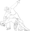 vector - latina dancers isolated on background vector - latina dancers isolated on background