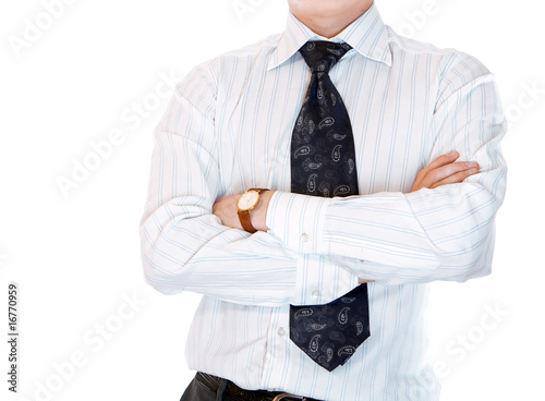 Photo: Businessman isolated on white background, space for head Businessman isolated on white background, space for head