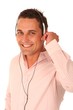 Young Man Enjoying Music