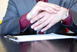 Businessman  hands explaining