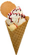 Eis in der Waffel