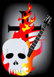 skull guitar rock
