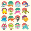 Family of Monsters with background Family of Monsters with background