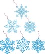 vector snowflakes set