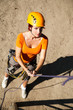 professional climbing gear with helmet pulley and carabiner