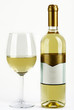 Wine glass and bottle
