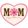Isolated Mothers Day Heart Isolated Mothers Day Heart