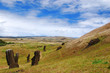 Moai at Rano Raraku quarry Easter Island, Chile
