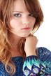 Teen girl in blue dress Teen girl in blue dress